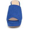 imageAllegra K Womens Open Toe Platform Chunky Heel Slides SandalsDeep Blue