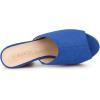 imageAllegra K Womens Open Toe Platform Chunky Heel Slides SandalsDeep Blue