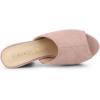 imageAllegra K Womens Open Toe Platform Chunky Heel Slides SandalsDust Pink