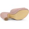 imageAllegra K Womens Open Toe Platform Chunky Heel Slides SandalsDust Pink