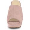 imageAllegra K Womens Open Toe Platform Chunky Heel Slides SandalsDust Pink