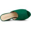 imageAllegra K Womens Open Toe Platform Chunky Heel Slides SandalsGreen