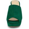 imageAllegra K Womens Open Toe Platform Chunky Heel Slides SandalsGreen