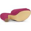 imageAllegra K Womens Open Toe Platform Chunky Heel Slides SandalsHot Pink