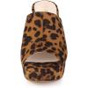 imageAllegra K Womens Open Toe Platform Chunky Heel Slides SandalsLeopard