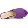 imageAllegra K Womens Open Toe Platform Chunky Heel Slides SandalsPurple