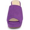 imageAllegra K Womens Open Toe Platform Chunky Heel Slides SandalsPurple