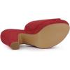 imageAllegra K Womens Open Toe Platform Chunky Heel Slides SandalsRed