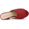 imageAllegra K Womens Open Toe Platform Chunky Heel Slides SandalsRed