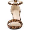 imageAllegra K Womens Open Toe Printed Ankle Strap Chunky High Heel SandalsBrown Leopard
