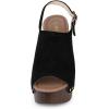imageAllegra K Womens Open Toe Slingback Platform Chunky Heels SandalsBlack