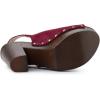 imageAllegra K Womens Open Toe Slingback Platform Chunky Heels SandalsBurgundy