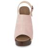 imageAllegra K Womens Open Toe Slingback Platform Chunky Heels SandalsDust Pink