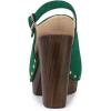 imageAllegra K Womens Open Toe Slingback Platform Chunky Heels SandalsGreen