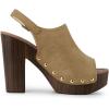 imageAllegra K Womens Open Toe Slingback Platform Chunky Heels SandalsKhaki