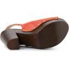 imageAllegra K Womens Open Toe Slingback Platform Chunky Heels SandalsOrange