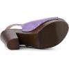 imageAllegra K Womens Open Toe Slingback Platform Chunky Heels SandalsPurple