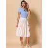 imageAllegra K Womens Peter Pan Collar Shirt Vintage 1950s Solid Short Sleeve BlouseLight Blue
