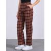imageAllegra K Womens Plaid Pants Elastic Waist Casual Work Office Long TrousersWine Red