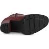 imageAllegra K Womens Platform Ankle Boots Lace Up Block Heels Combat BootsBurgundy