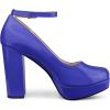 imageAllegra K Womens Platform Ankle Strap Chunky Heel Mary Janes PumpsBlue
