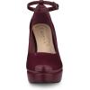 imageAllegra K Womens Platform Ankle Strap Chunky Heel Mary Janes PumpsBurgundy