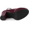 imageAllegra K Womens Platform Ankle Strap Chunky Heel Mary Janes PumpsBurgundy