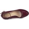 imageAllegra K Womens Platform Ankle Strap Chunky Heel Mary Janes PumpsBurgundy