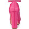 imageAllegra K Womens Platform Ankle Strap Chunky Heel Mary Janes PumpsHot Pink