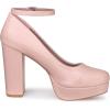 imageAllegra K Womens Platform Ankle Strap Chunky Heel Mary Janes PumpsPink