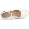 imageAllegra K Womens Platform Ankle Strap Chunky Heel Mary Janes PumpsWhite