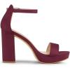 imageAllegra K Womens Platform Ankle Strap Chunky High Heel Burgundy Sandals  75 M US