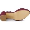 imageAllegra K Womens Platform Ankle Strap Chunky High Heel Burgundy Sandals  75 M US