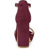 imageAllegra K Womens Platform Ankle Strap Chunky High Heel Burgundy Sandals  75 M US