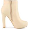 imageAllegra K Womens Platform Chunky Heel Ankle BootsBeige