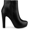 imageAllegra K Womens Platform Chunky Heel Ankle BootsBlack