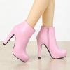 imageAllegra K Womens Platform Chunky Heel Ankle BootsPink