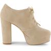 imageAllegra K Womens Platform Chunky Heel Lace Up BootiesKhaki