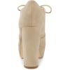 imageAllegra K Womens Platform Chunky Heel Lace Up BootiesKhaki