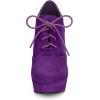 imageAllegra K Womens Platform Chunky Heel Lace Up BootiesPurple