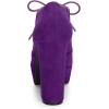 imageAllegra K Womens Platform Chunky Heel Lace Up BootiesPurple