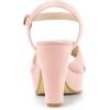 imageAllegra K Womens Platform Chunky Heels Slingback SandalsLight Pink