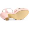 imageAllegra K Womens Platform Chunky Heels Slingback SandalsLight Pink