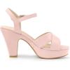 imageAllegra K Womens Platform Chunky Heels Slingback SandalsLight Pink