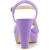 imageAllegra K Womens Platform Chunky Heels Slingback SandalsLight Purple