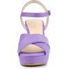imageAllegra K Womens Platform Chunky Heels Slingback SandalsLight Purple
