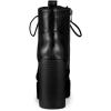 imageAllegra K Womens Platform Chunky High Heel Lace Up Combat BootsBlack