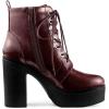 imageAllegra K Womens Platform Chunky High Heel Lace Up Combat BootsBurgundy