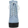 imageAllegra K Womens Platform Chunky High Heel Lace Up Combat BootsDenim Blue