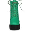 imageAllegra K Womens Platform Chunky High Heel Lace Up Combat BootsGrass Green